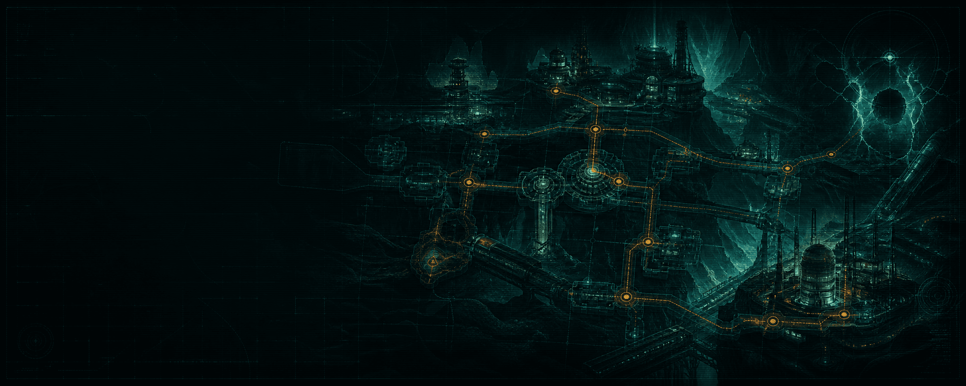 Original underground facility route map hero background
