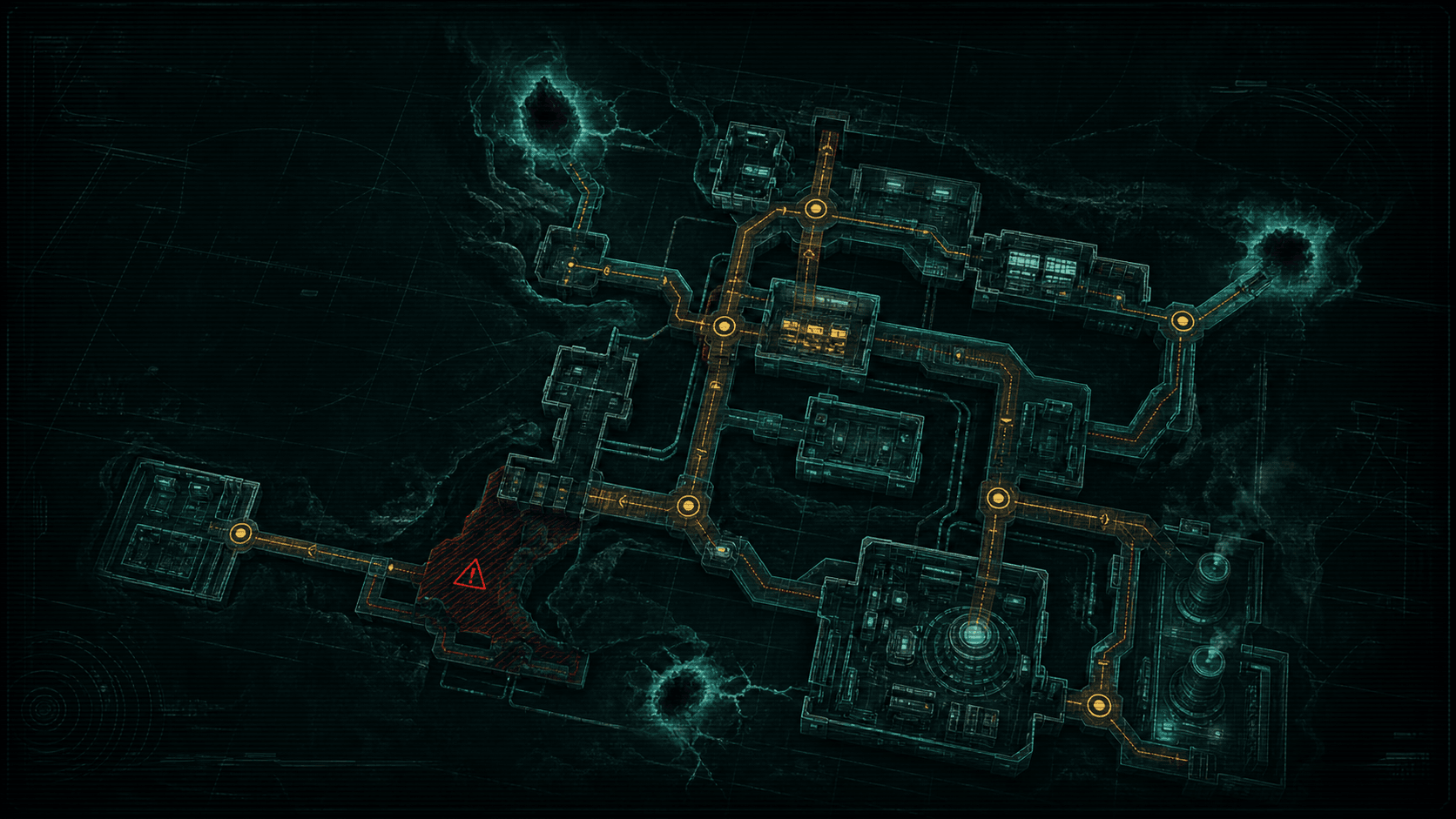 Original facility route map for Abiotic Factor planning